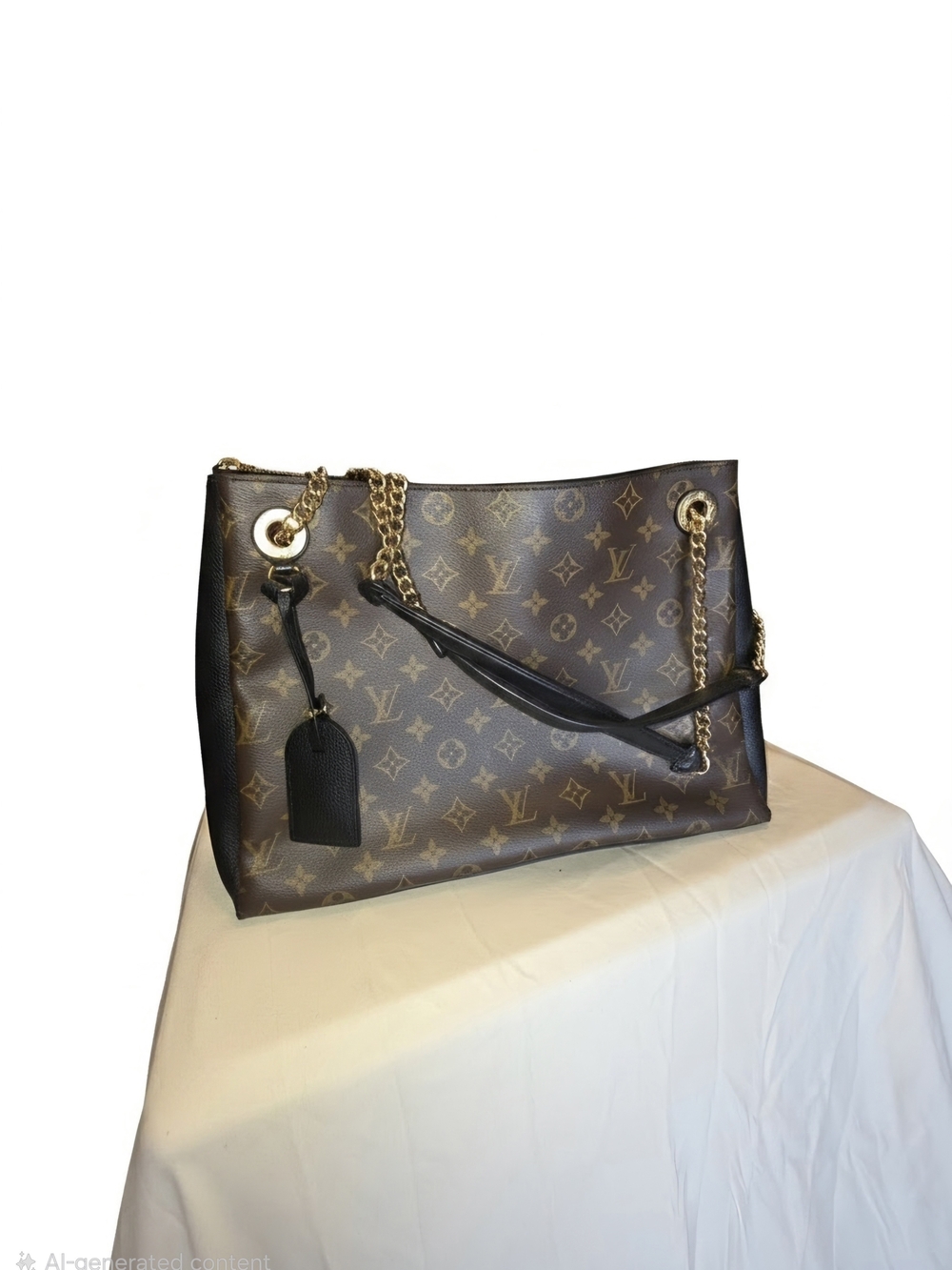 Louis Vuitton Brown Monogram Canvas Chain Tote